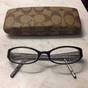 Coach black plastic frames